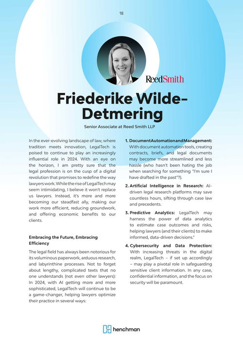 德勤咨詢2024年法律技術(shù)趨勢 技術(shù)驅(qū)動(dòng)下的行業(yè)變革與戰(zhàn)略機(jī)遇